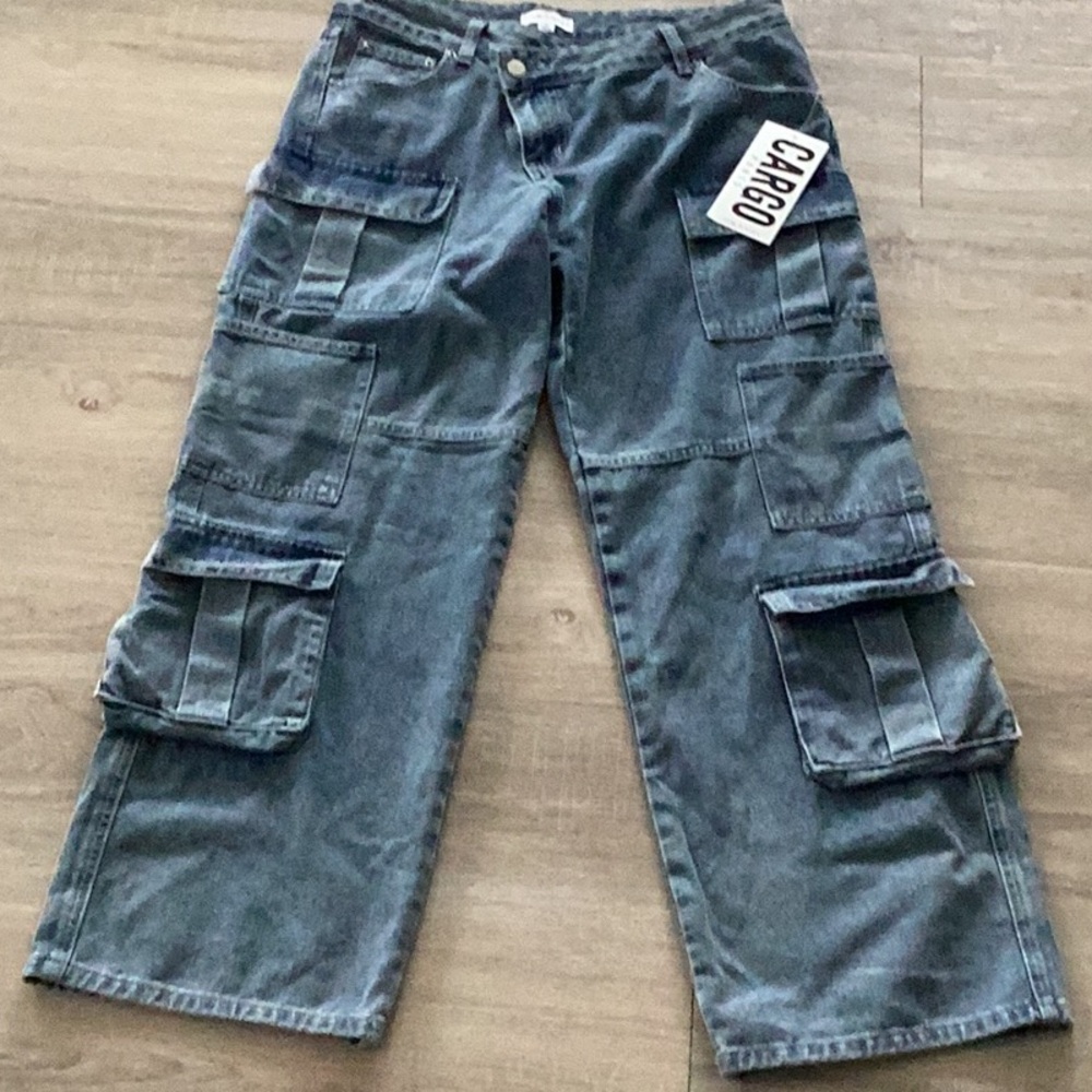 Blue Cargo Pants